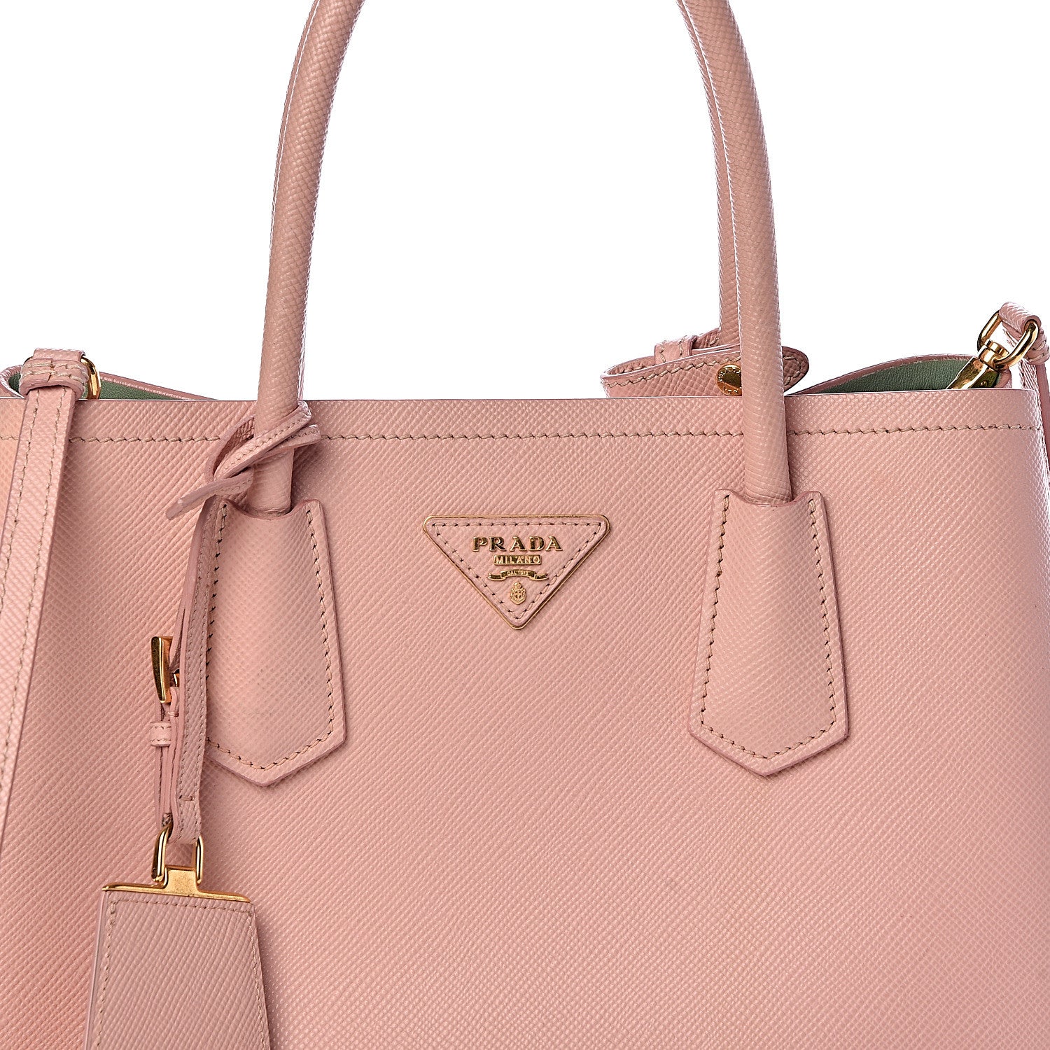 Prada Saffiano Cuir Small Double Bag Pesco 14 of 14