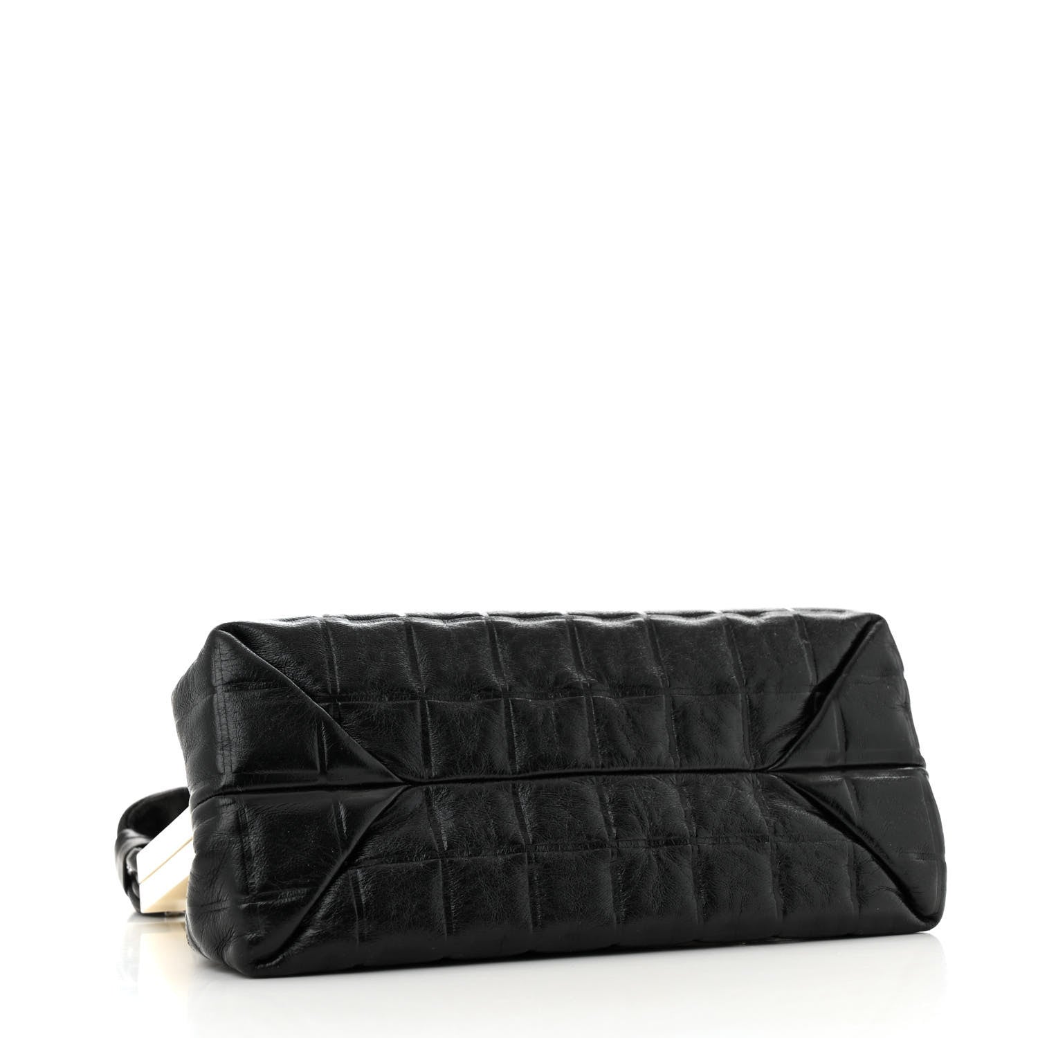 Chanel Lambskin Chocolate Bar Quilted Frame Shoulder Bag Black 4 of 14