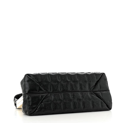 Chanel Lambskin Chocolate Bar Quilted Frame Shoulder Bag Black 4 of 14