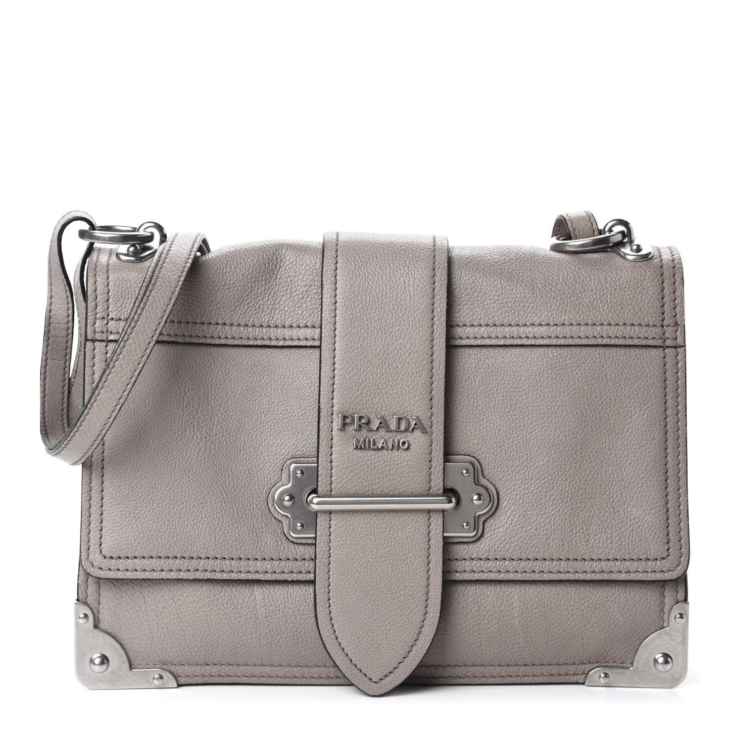 Glace Calfskin Large Soft Cahier Bag Argilla