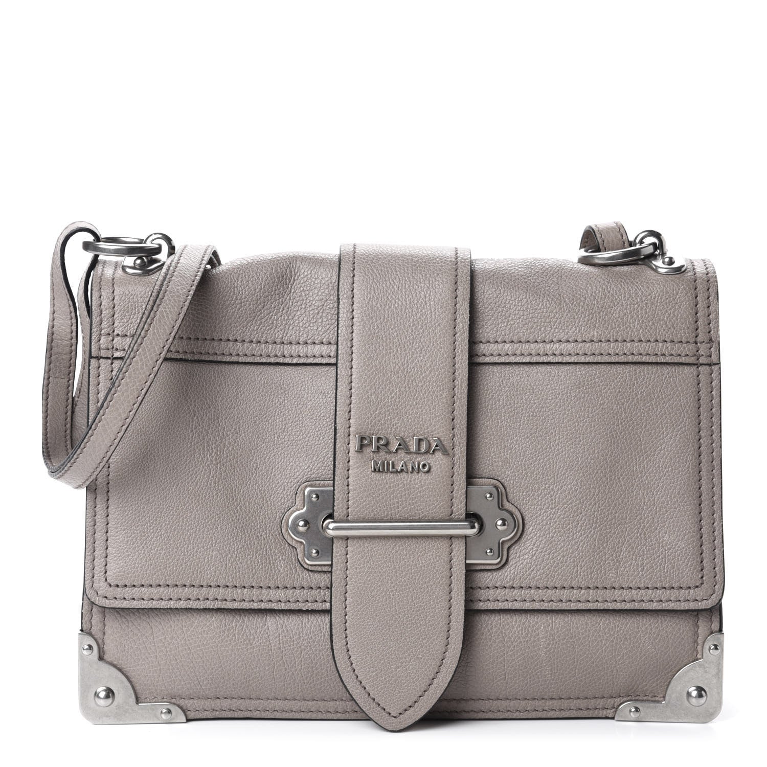 Prada Glace Calfskin Large Soft Cahier Bag Argilla 1 of 9