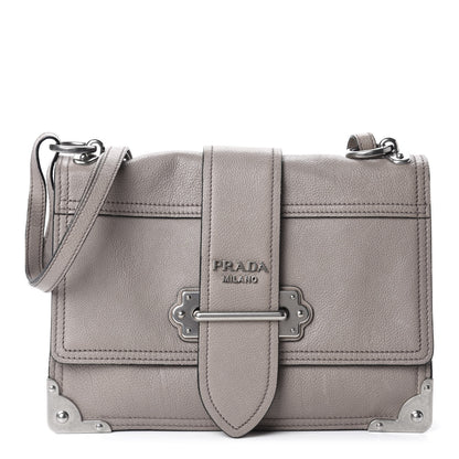 Prada Glace Calfskin Large Soft Cahier Bag Argilla 1 of 9