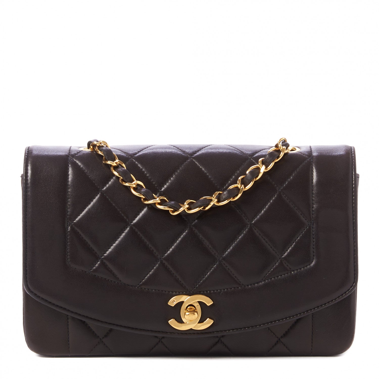 Chanel Lambskin Quilted Small Single Flap Black 1 of 9