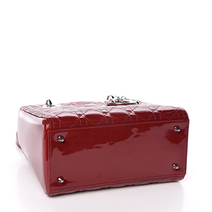 Christian Dior Patent Cannage Medium Lady Dior Red 4 of 10
