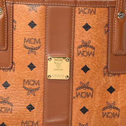 MCM Visetos Medium Liz Reversible Shopper Tote Cognac 11 of 14