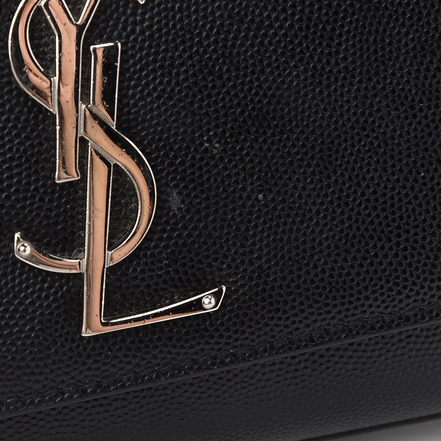 Saint Laurent Grain De Poudre Small Monogram Kate Satchel Black 9 of 9