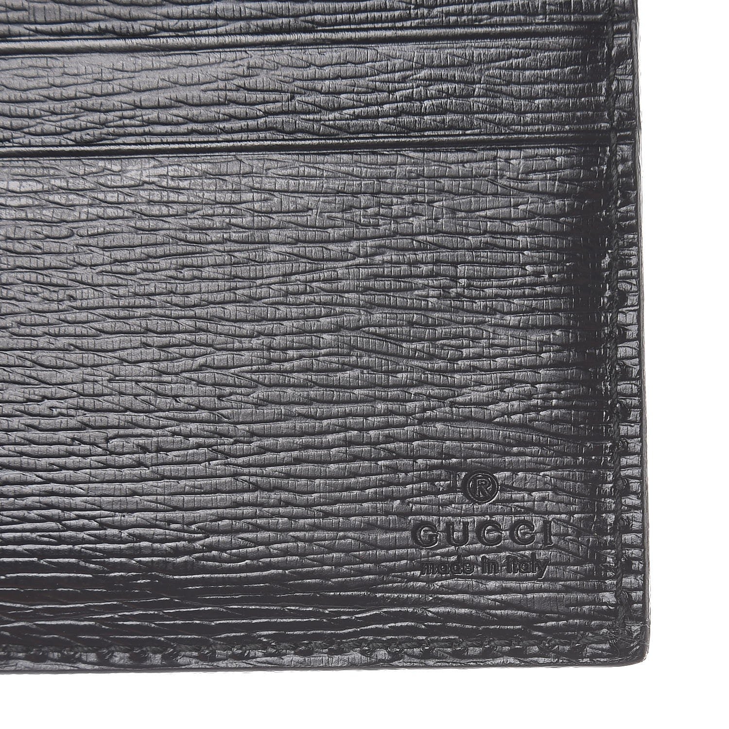 Gucci Shangai Calfskin Kingsnake Bi-Fold Wallet Black 6 of 7