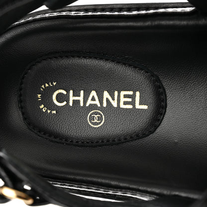 Chanel Grained Calfskin Velcro Dad Sandals 40 Black 6 of 9