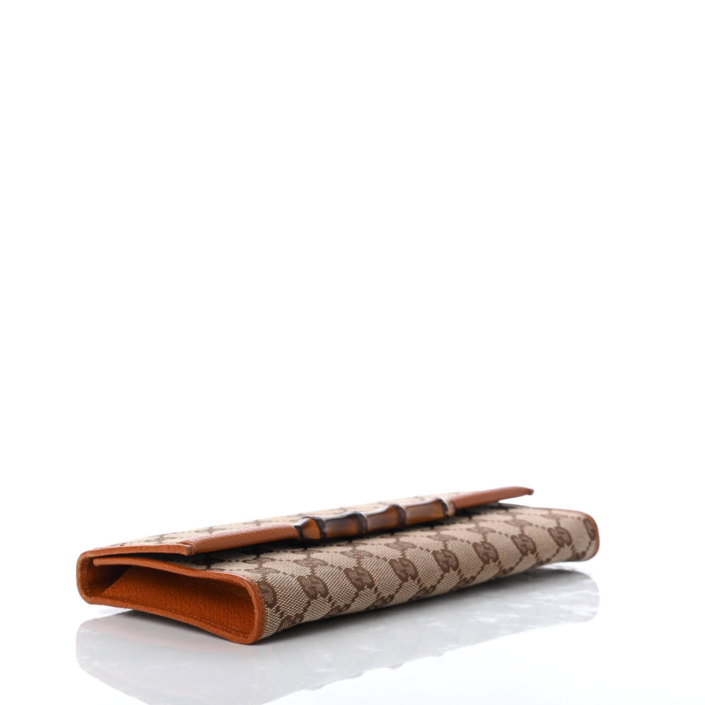 Monogram Bamboo Bar Clutch Brown