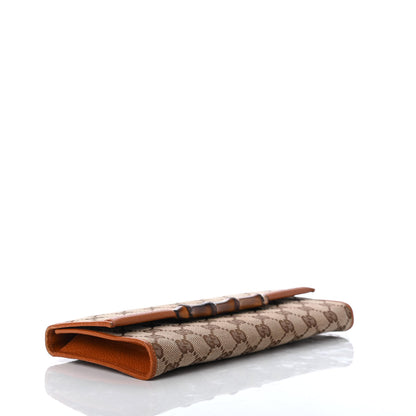 Gucci Monogram Bamboo Bar Clutch Brown 4 of 5