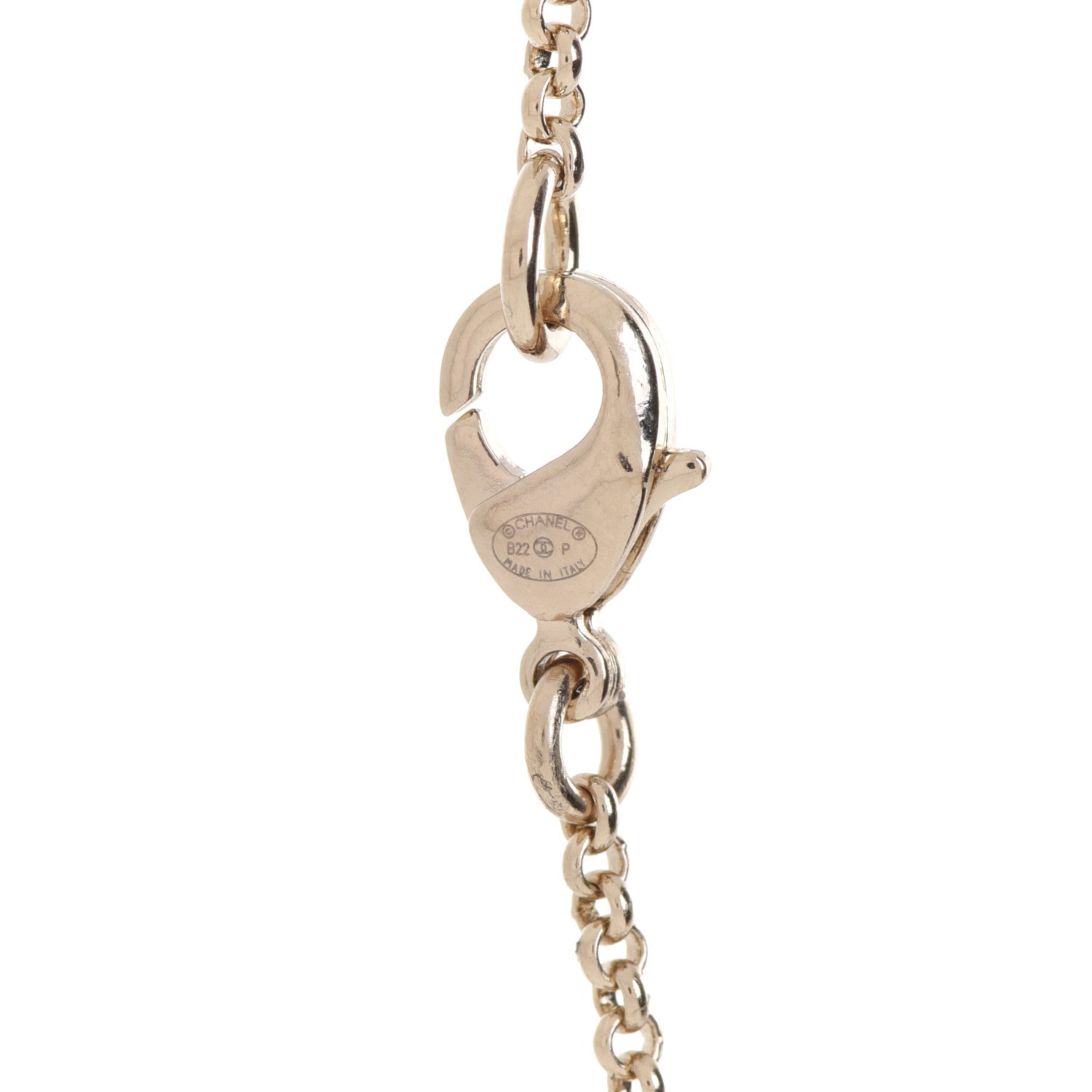 Chanel CC Heart Chain Pendant Necklace Gold 5 of 6