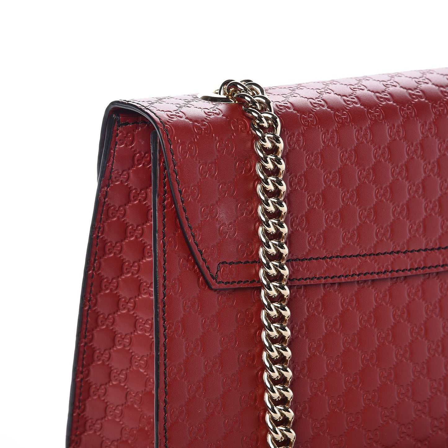 Microguccissima Medium Emily Chain Shoulder Bag Red