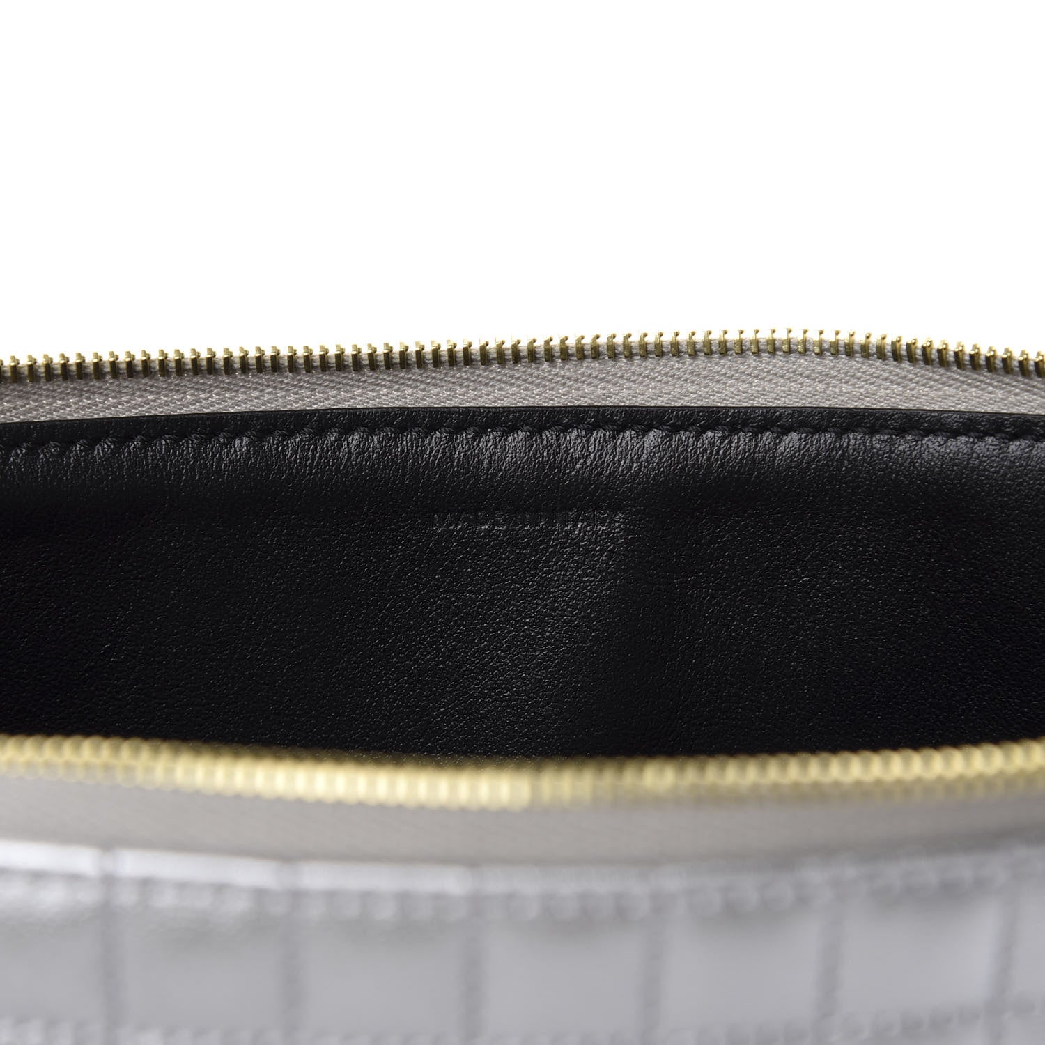 Celine Lambskin Quilted Zip Pouch Grey 7 of 8