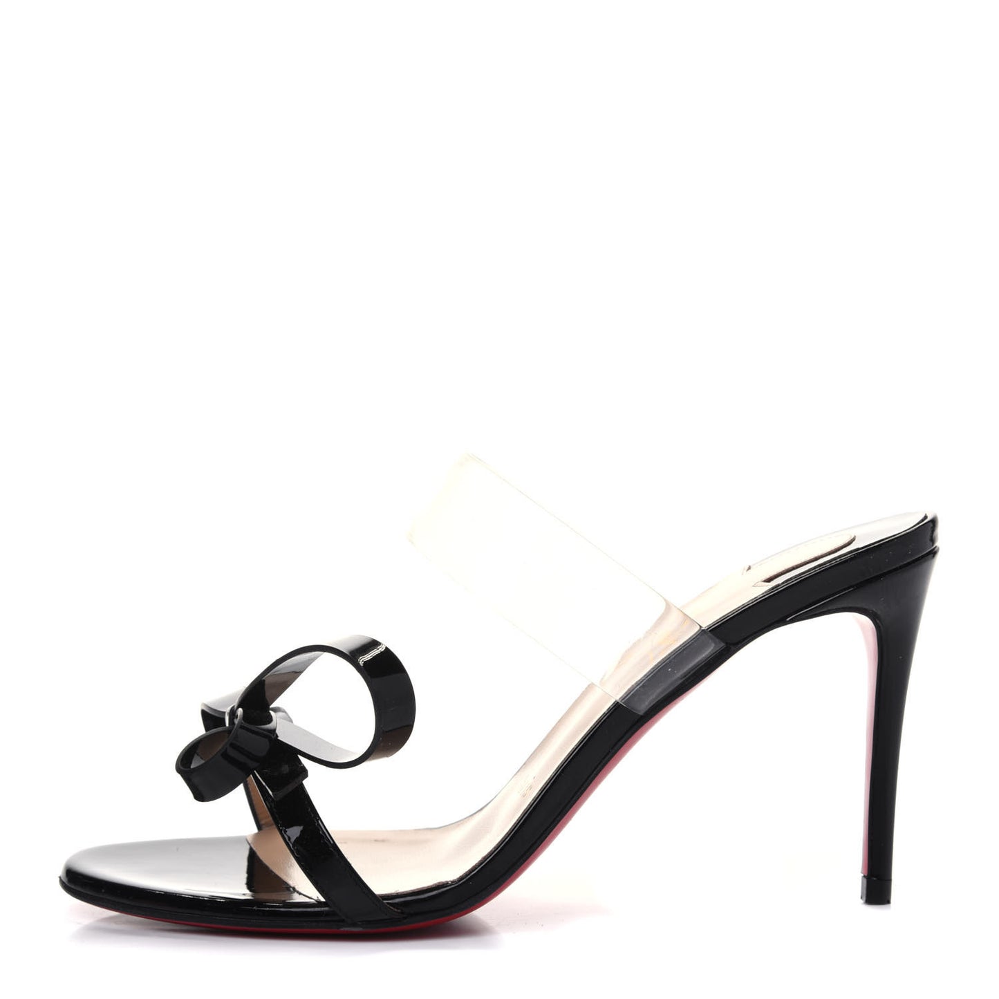 Patent PVC Just Nodo 85 Slide Sandals 36.5 Black