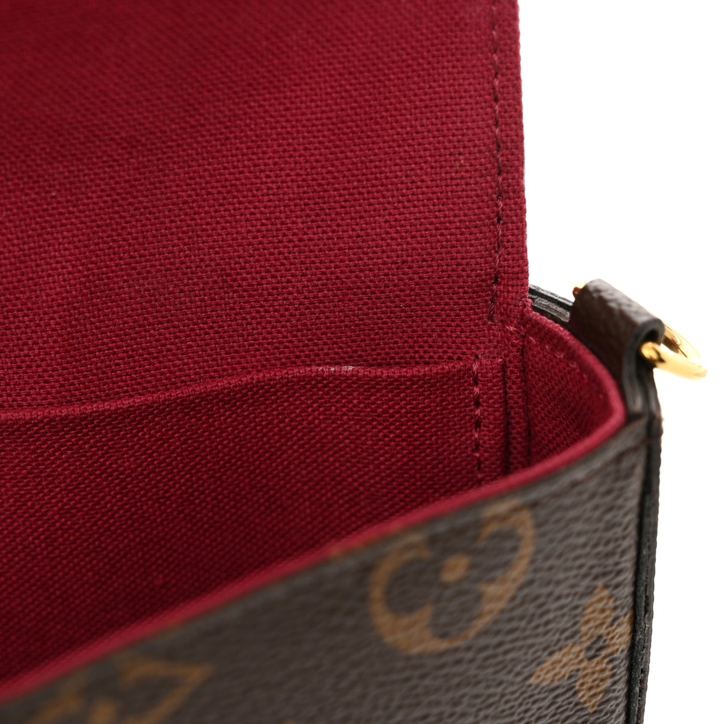 Monogram Pochette Felicie Chain Wallet Fuchsia