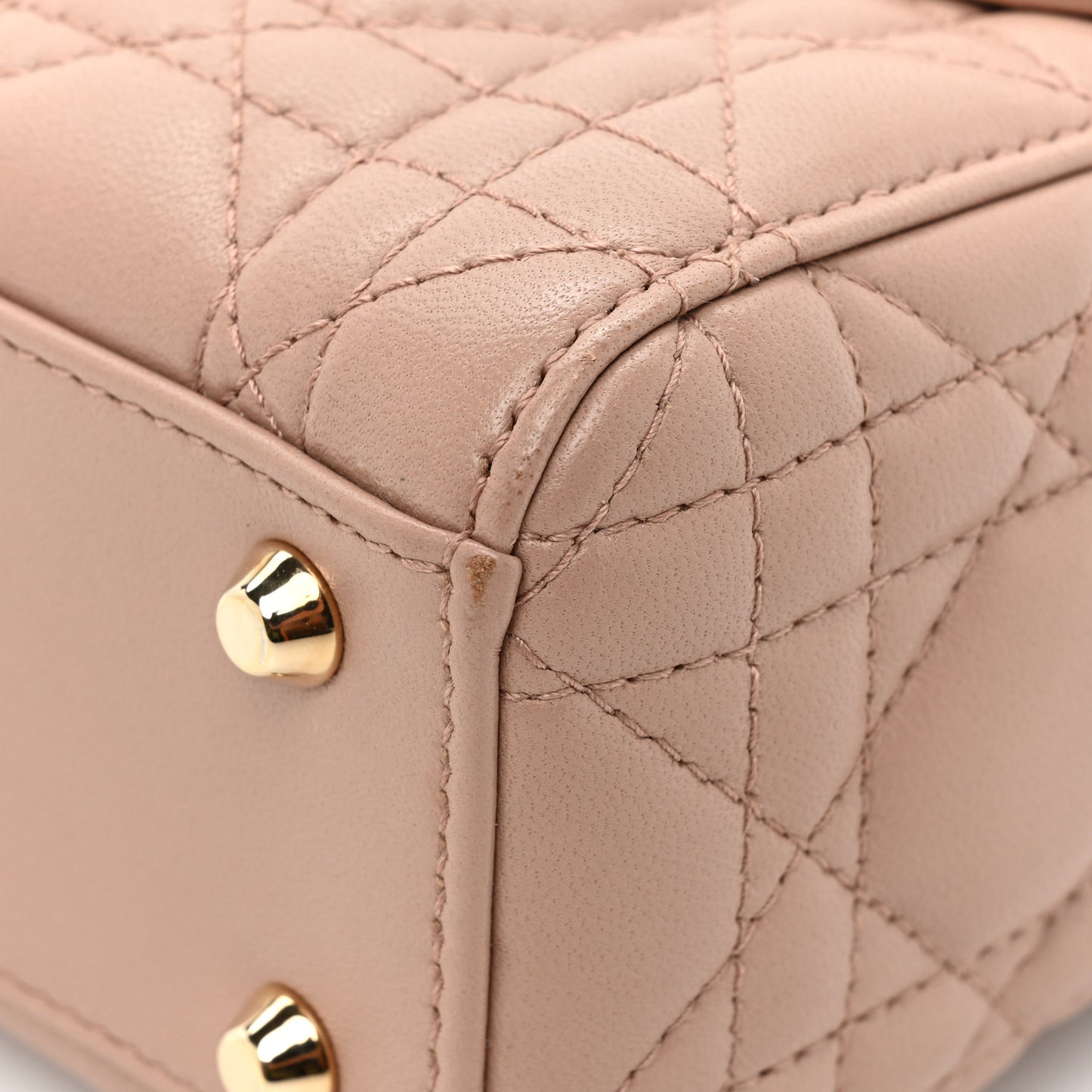 Lambskin Cannage Mini Lady Dior Fard