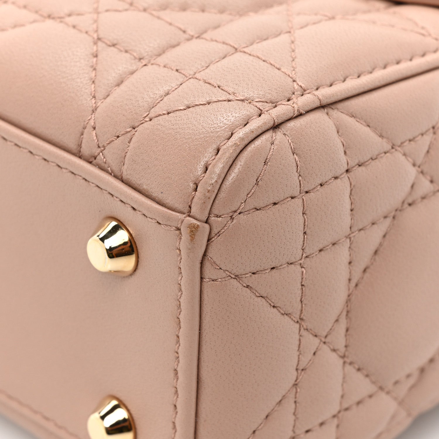 Christian Dior Lambskin Cannage Mini Lady Dior Fard 12 of 14