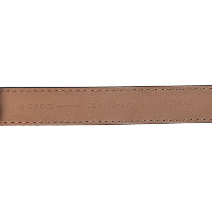 Gucci Calfskin Crystal Interlocking G Belt 80 32 Black 6 of 7
