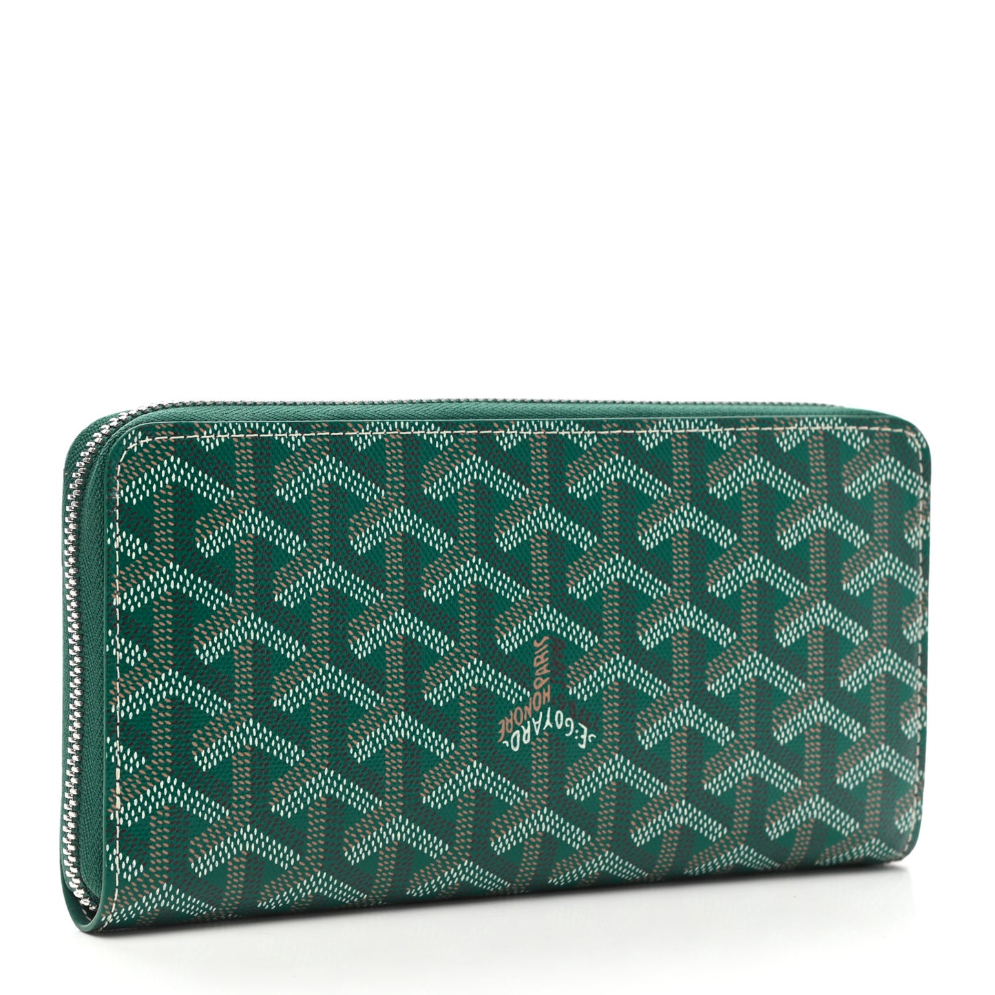 Goyardine Matignon Zip Around GM Wallet Green