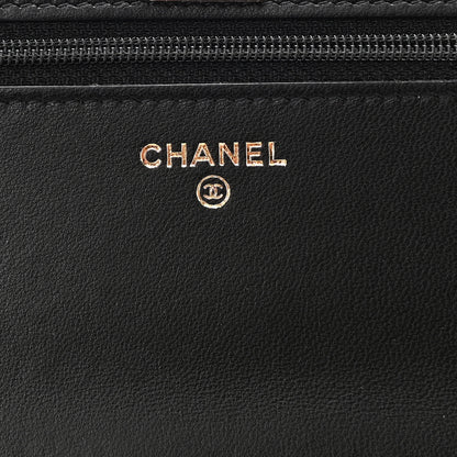 Chanel Lambskin Quilted Trendy CC Wallet On Chain WOC Black 6 of 12