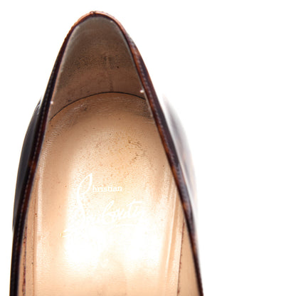 Christian Louboutin Patent Tartaruga Decollete 554 70 Pumps 40.5 Testa Di Moro 10 of 11