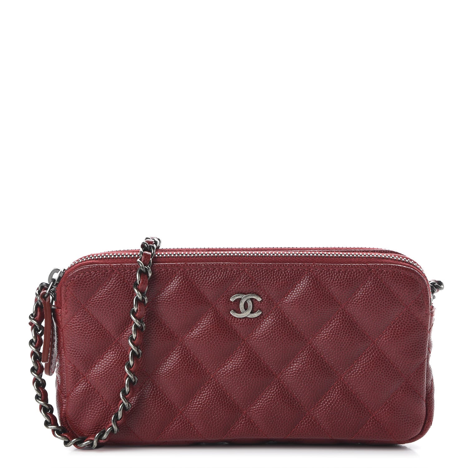 Chanel Caviar Quilted Small Clutch With Chain Red 1 of 11