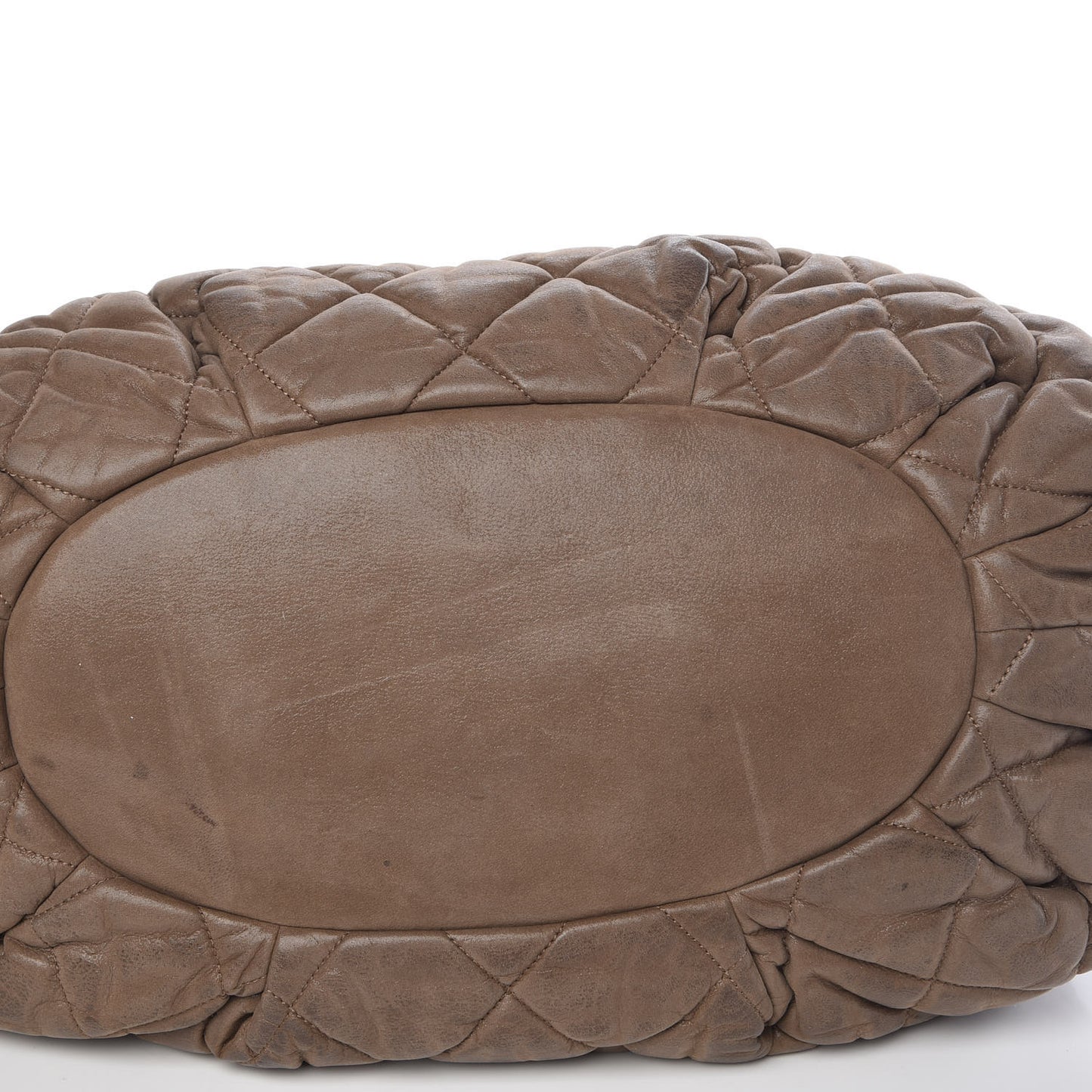 Iridescent Calfskin Quilted Large In The Mix Tote Khaki