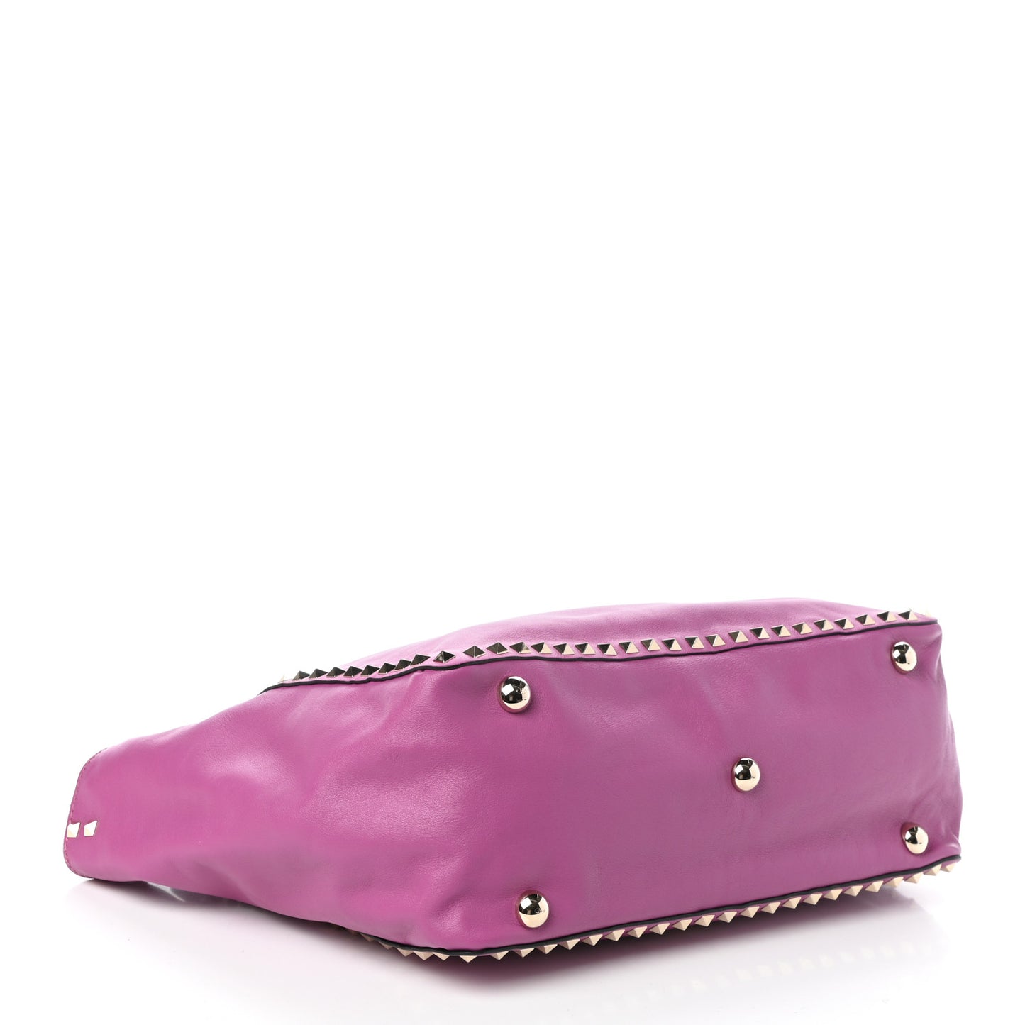 Vitello Medium Rockstud Tote Purple Violet