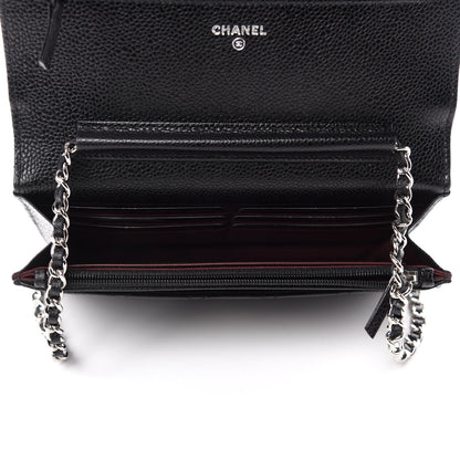 Chanel Caviar Quilted Wallet On Chain WOC Black 5 of 12