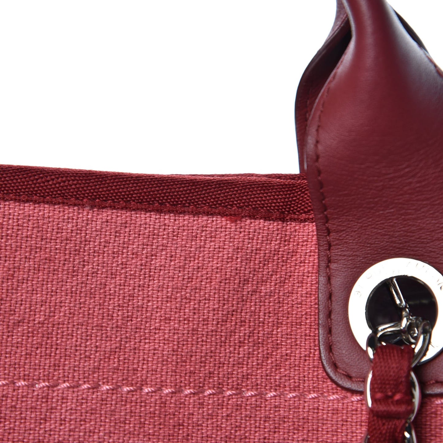 Canvas Large Deauville Tote Red