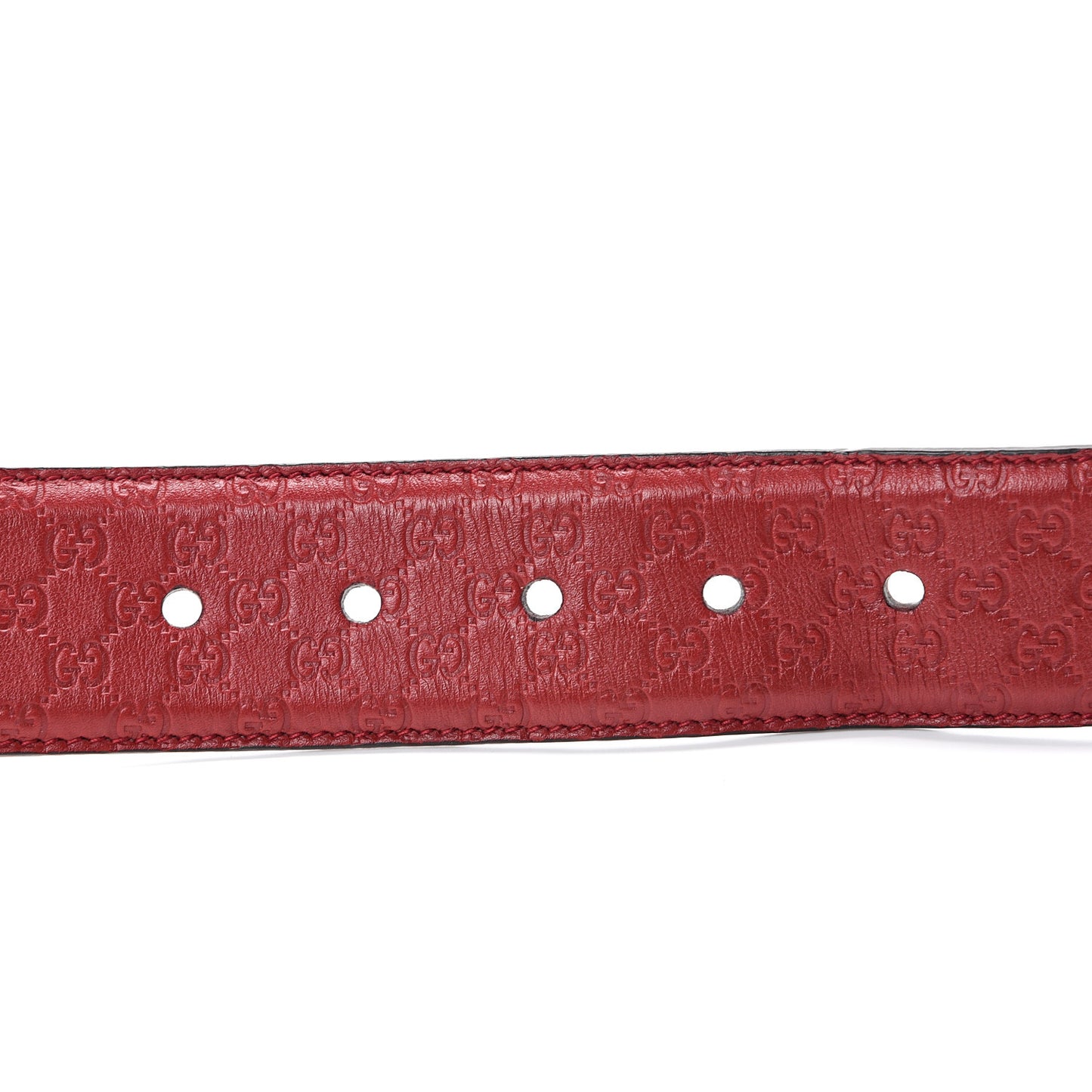 Soft Microguccissima Margaux Calfskin Belt 80 32 Rosso