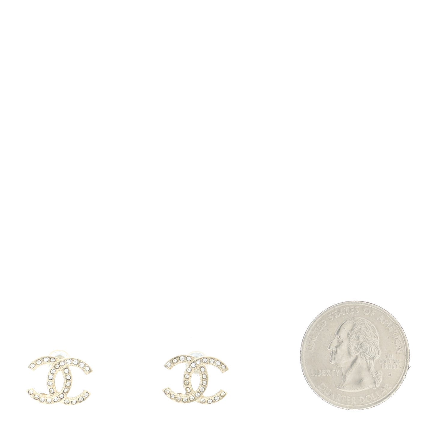 Crystal CC Earrings Gold