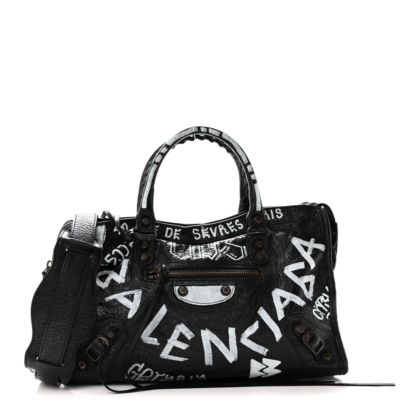 Agneau Classic Hardware Graffiti All Over S City Black Black