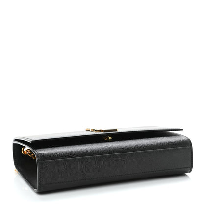 Saint Laurent Grain De Poudre Medium Classic Monogram Kate Satchel Black 4 of 10