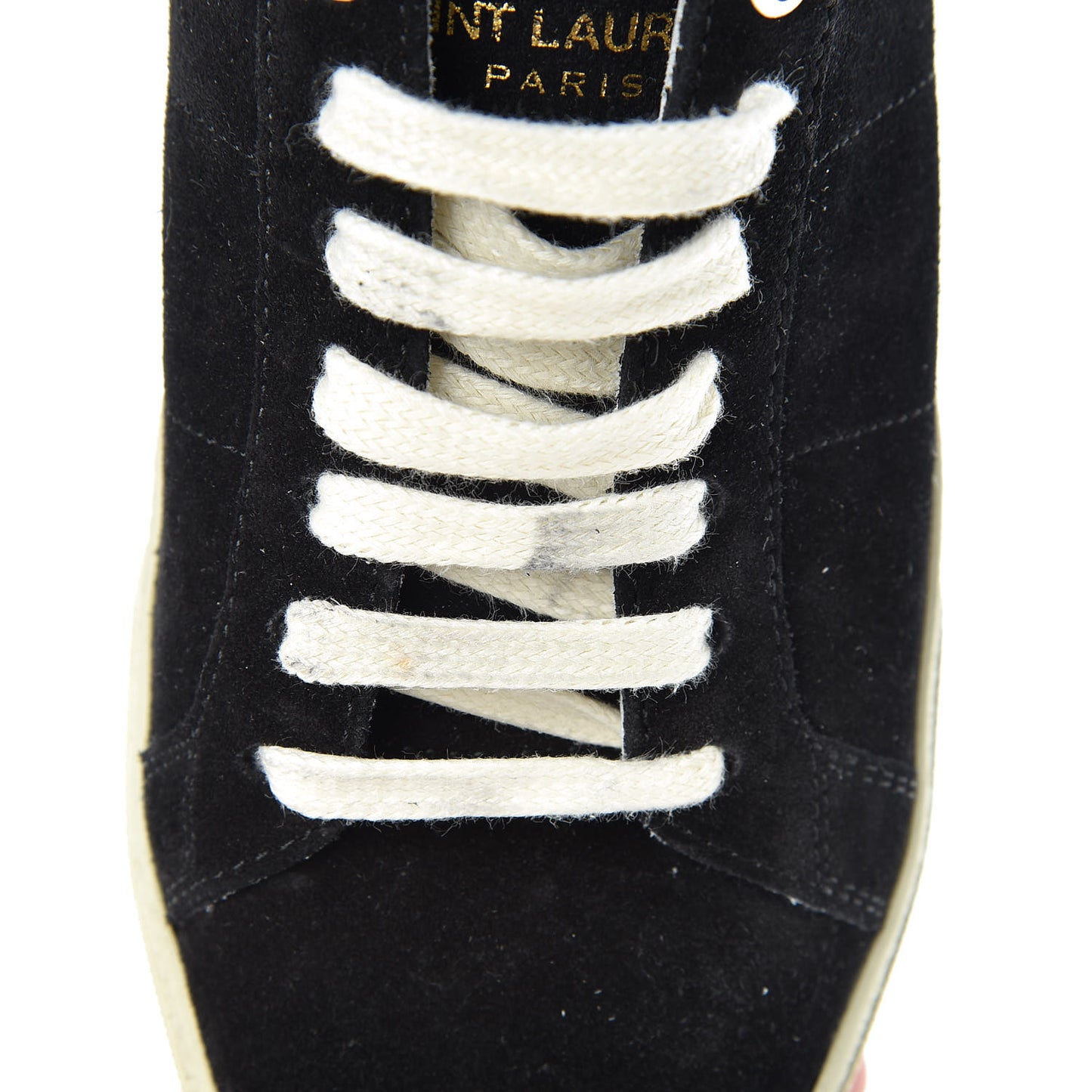 Distressed Suede Womens Court Classic Sneakers 36 Black