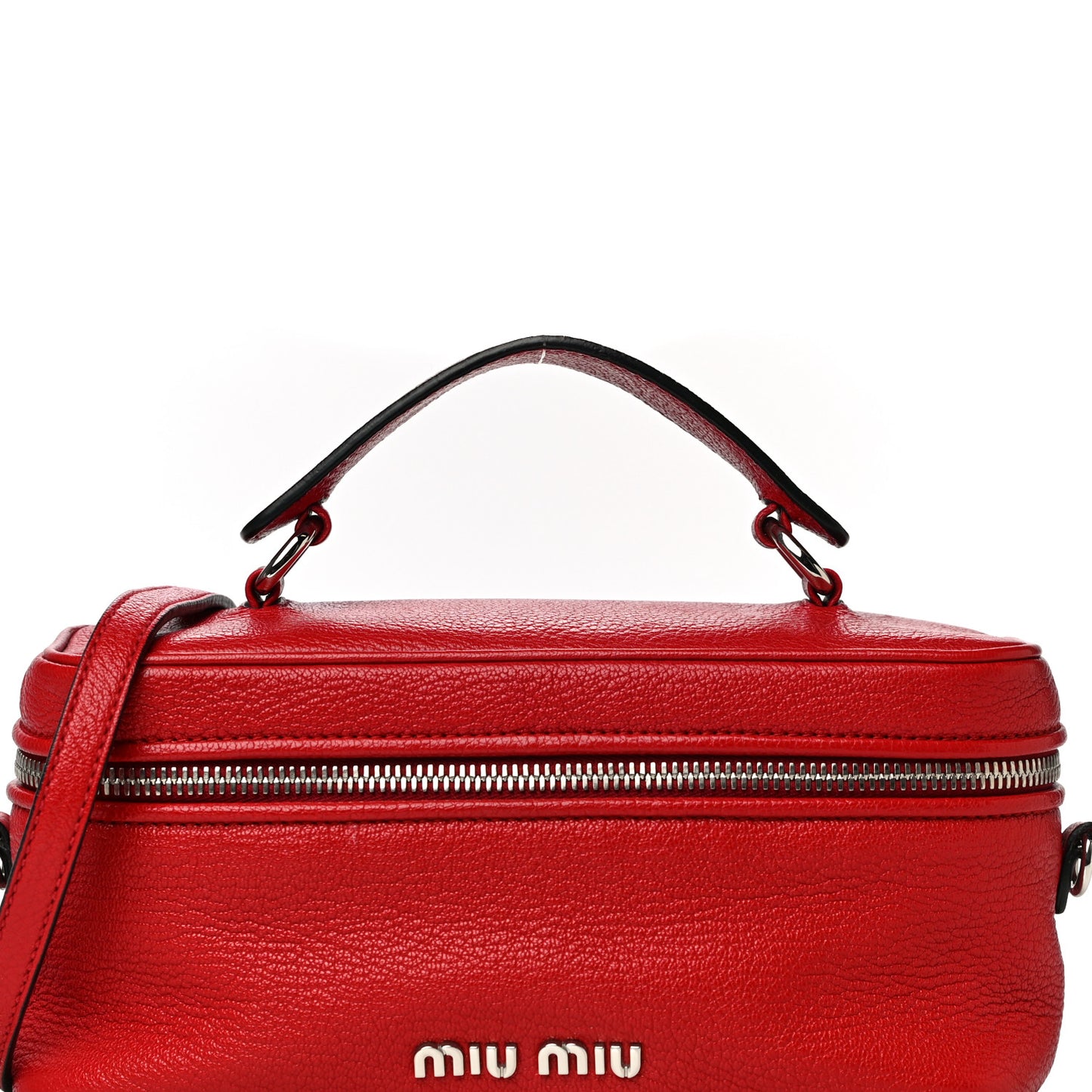 Goatskin Madras Top Handle Crossbody Red