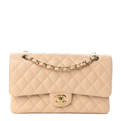 Chanel Caviar Quilted Medium Double Flap Beige Clair 1 of 10