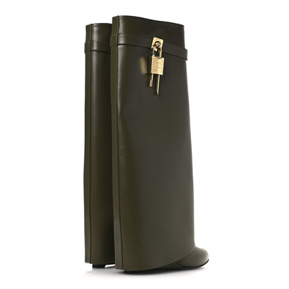 Givenchy Box Calfskin Shark Lock Pant Boots 41 Dark Khaki 5 of 12