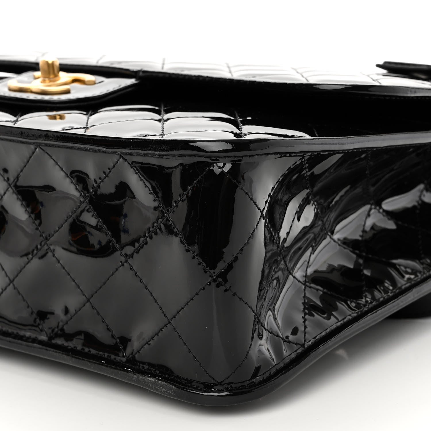 Chanel Patent Quilted Large School Memory Top Handle Flap Black 10 of 10