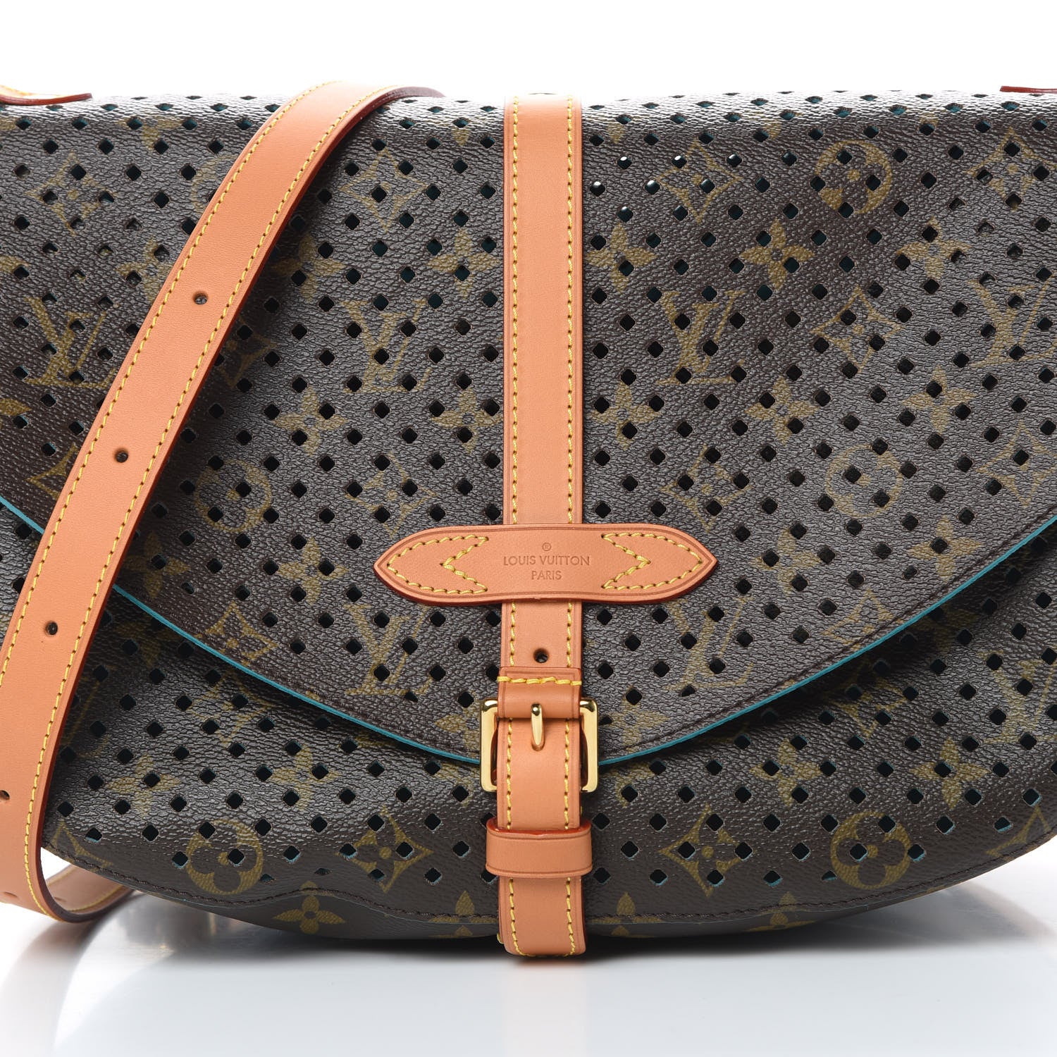 Louis Vuitton Monogram SC Flore Saumur Teal 8 of 11