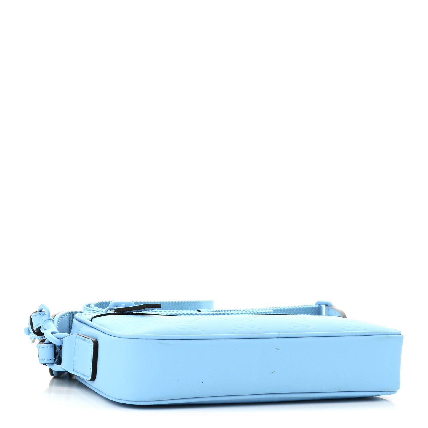 Rubber Effect Monogram GG Crossbody Bag Bright Blue