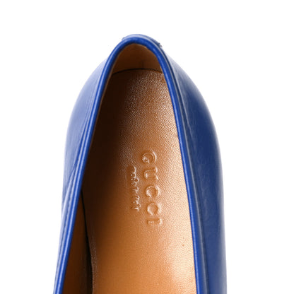 Gucci Malaga Kid Womens Jordaan Loafers 36 Electric Blue 7 of 8