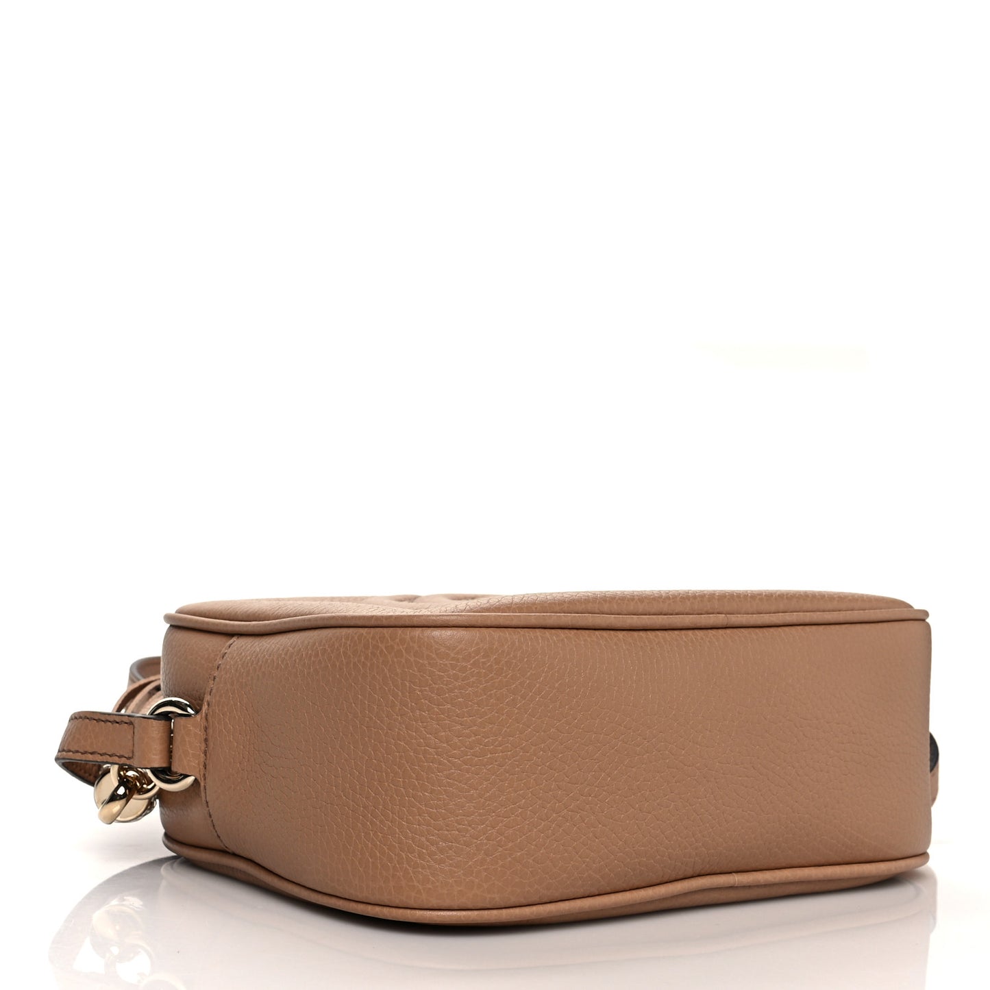 Pebbled Calfskin Small Soho Disco Bag Camelia