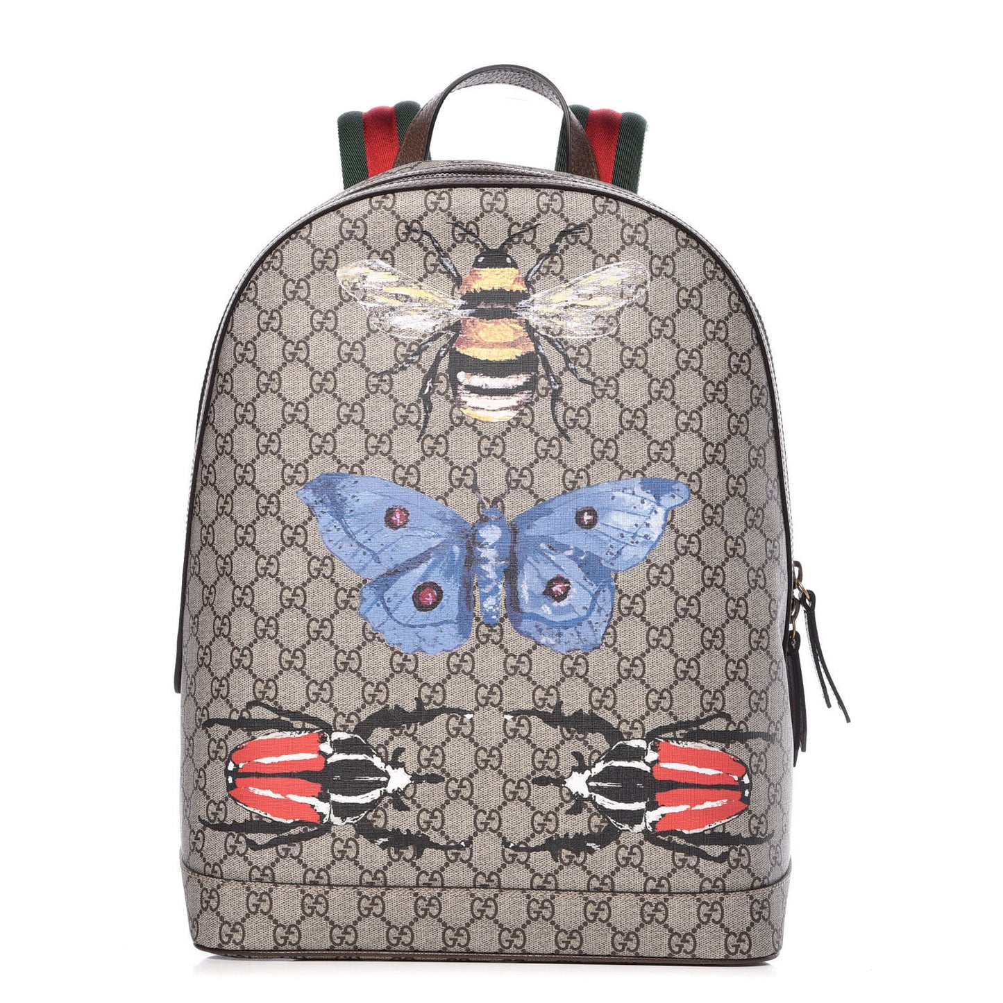 GG Supreme Monogram Web Insect Dome Backpack