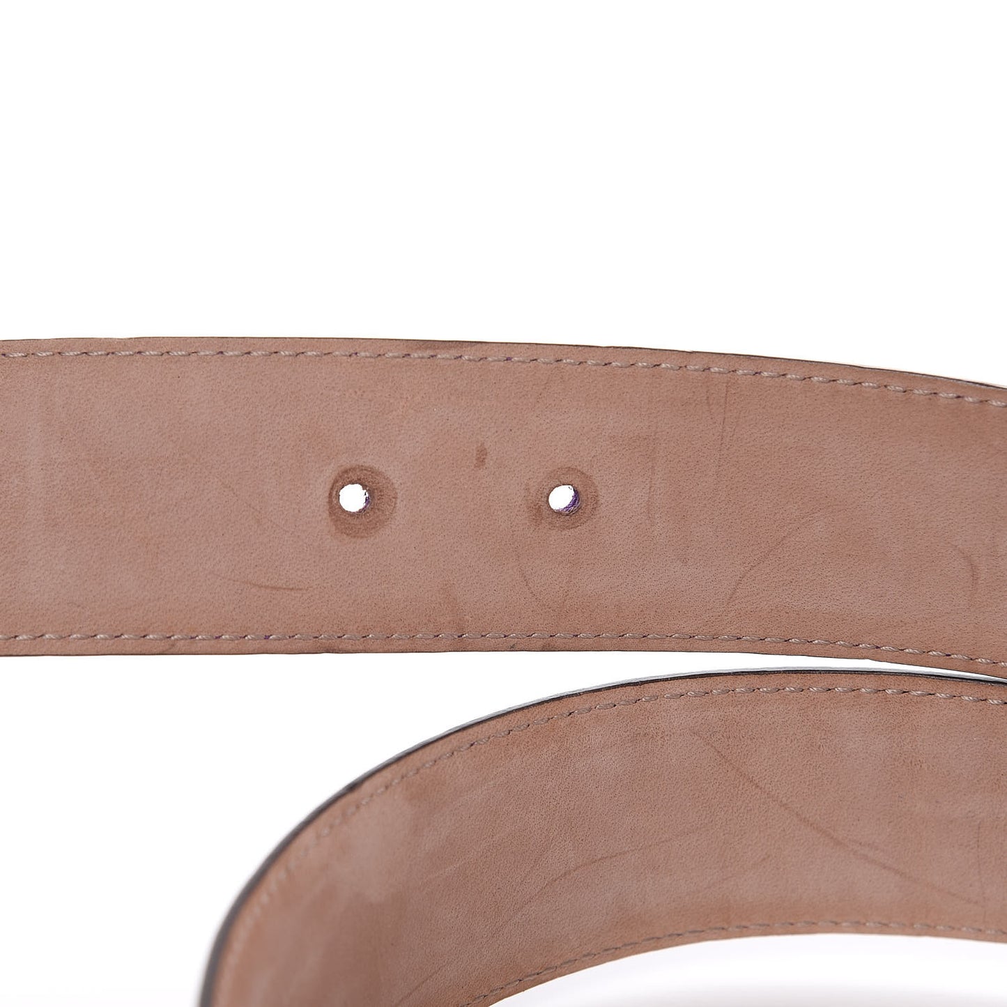 Moon Calfskin Interlocking G 37mm Belt 95 38 Shine Purple