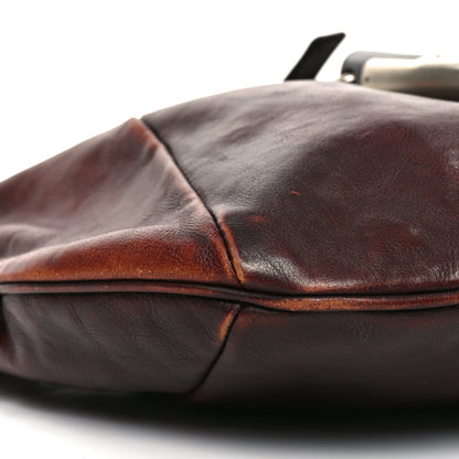 Saint Laurent Buffalo Horn Shangri-La Mombasa Hobo Burgundy 8 of 10