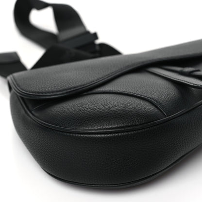 Christian Dior Grained Calfskin Kim Jones Saddle Bag Black 6 of 6
