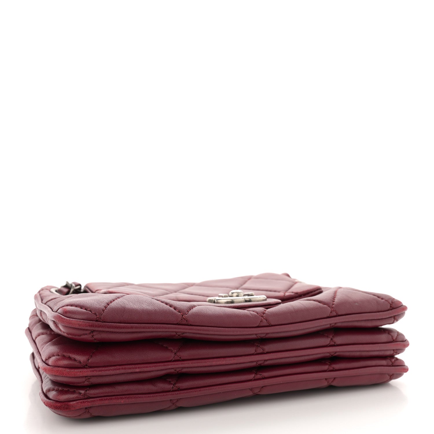 Chanel Lambskin Quilted Accordion Flap Burgundy 4 of 16