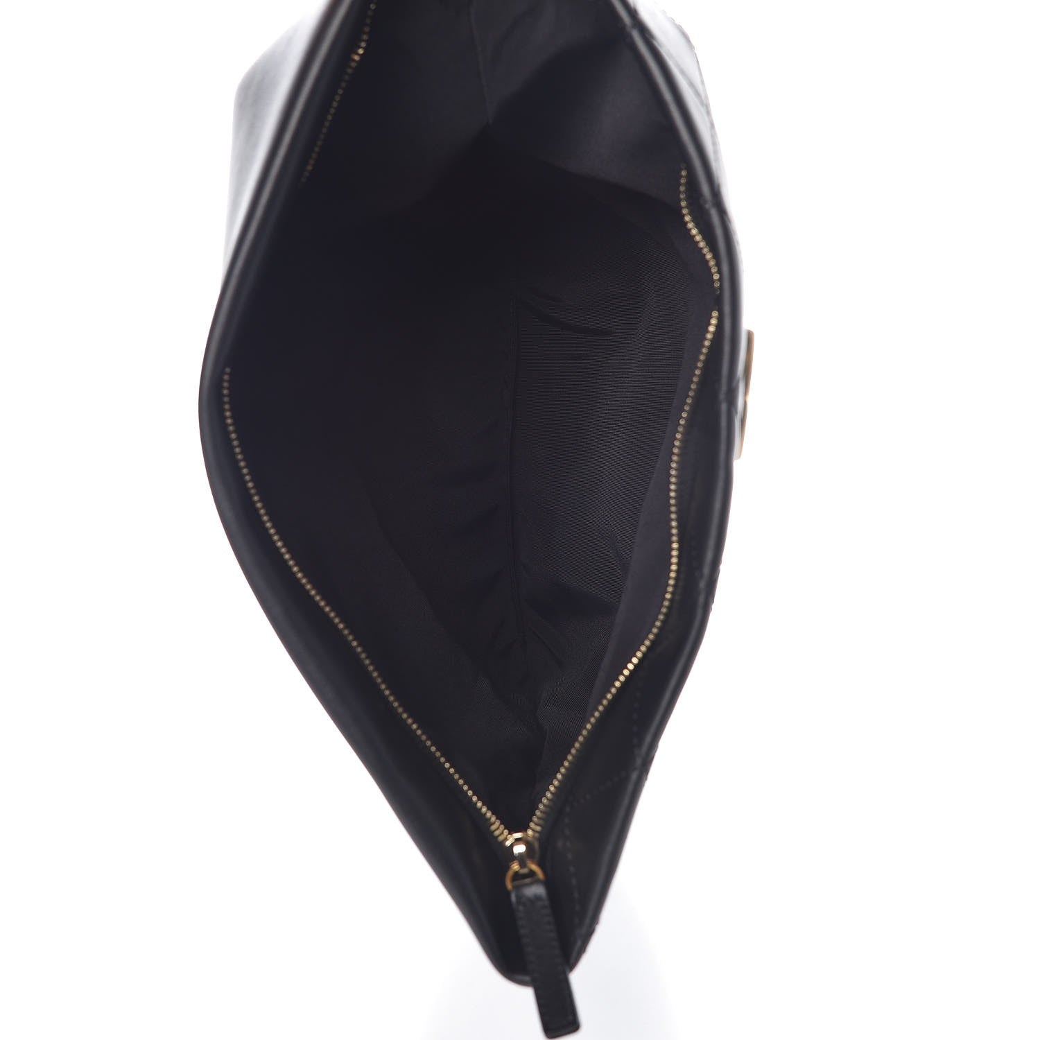 Chanel Calfskin Quilted CC Clutch Black 5 of 9