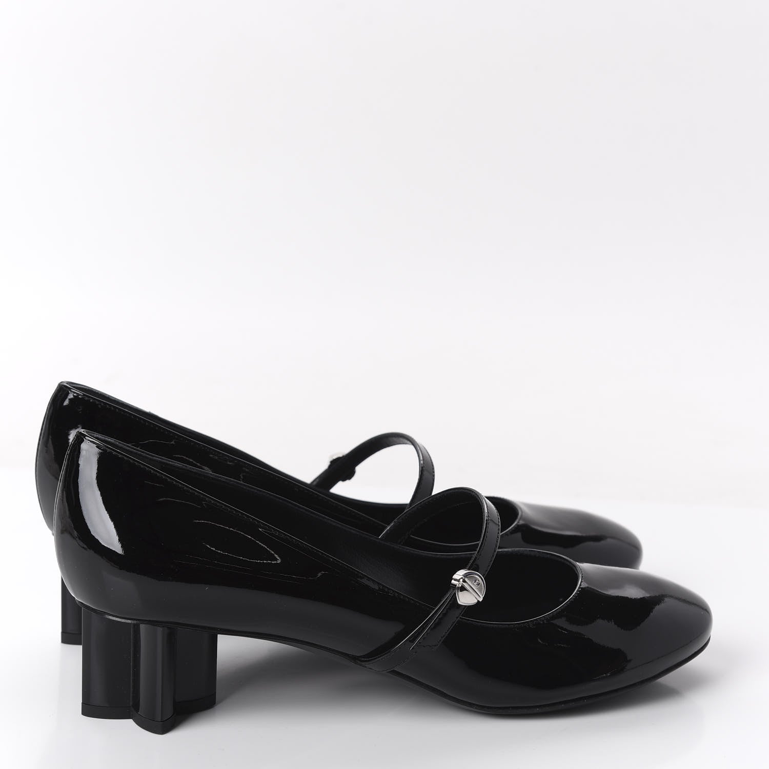 Louis Vuitton Patent Uniformes Silhouette 40mm Pumps 40 Black 4 of 9